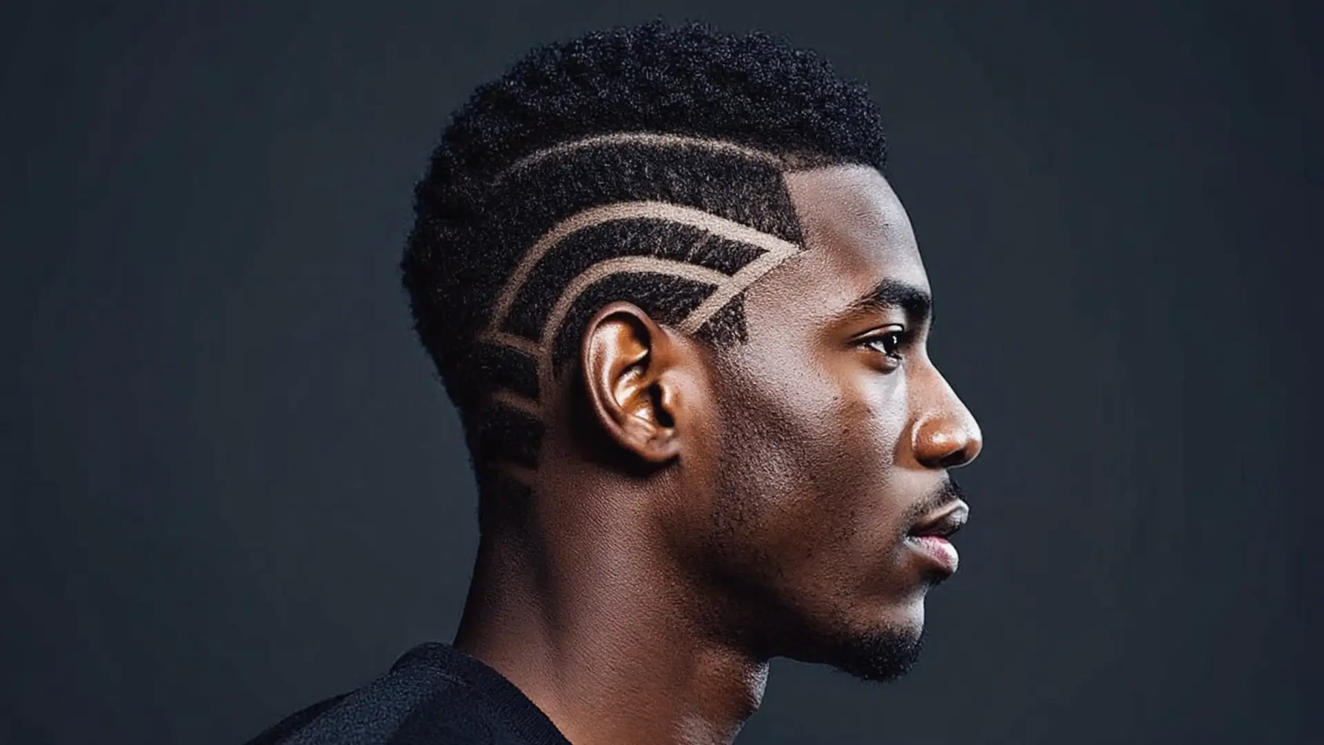 Afro avec motifs (design rasés)