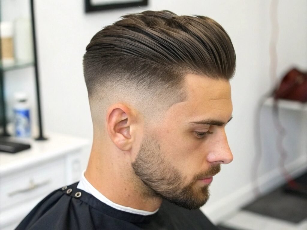 Coupe de cheveux masculine Dégradé Business coiffure homme dégradé professionnel élégant